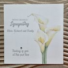 Personalised Handmade Card Sympathy Condolence Bereavement Calla Lilies