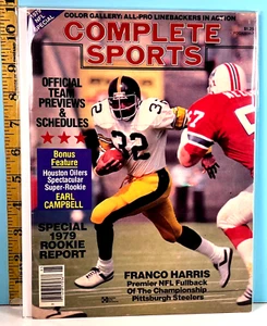 🔥 1979 Complete Sports Pro Football Review Franco Harris Cvr HIGH GRADE🔥 - Picture 1 of 1