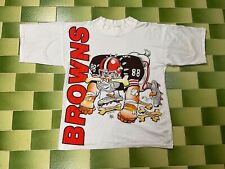 Vintage 80s 1988 NFL Cleveland Browns Mock Turtleneck T-Shirt Dawg Pound Sz L/XL