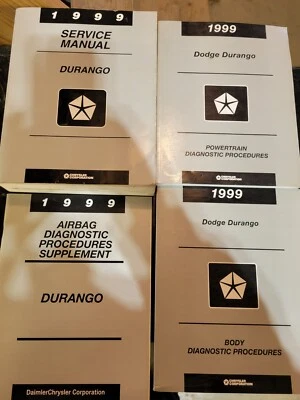 1999 Dodge Durango SUV Dealer Service Shop Repair Manual Set W/Diagnostic Foto 1 de 4