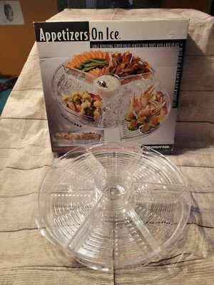 Prodyne "Appetizers On Ice" Lg Revolving Server-Great For Veggies Or Chips/Dips - Image 1 of 4