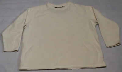 Vintage 1990s BASIC EDITIONS mens ivory fleece pullover sweater size XL - Image 1 of 4