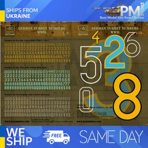 HAD Models 072008 1/72 Decal German turret numbers WW II Accessories kit - Bild 1 von 2