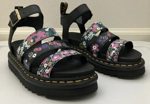 DR. Martens Blaire Gladiator Vintage Floral Leather Chunky Strap Sandals size 6L - Picture 1 of 13
