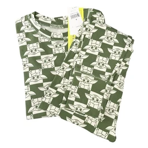 Gap Kids Size 6 Baby Goku Star Wars Checkered Green 2 Piece Pajama Pants Set - Picture 1 of 4