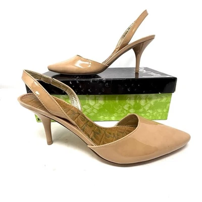 Sam Edelman Orly Pumps Slingback Tan Patent Leather 9 W - Image 1 of 4