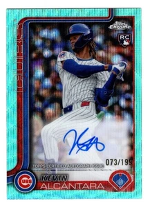 KEVIN ALCANTARA - CUBS - AUTO - ROOKIE - AQUA WAVE REFRACTOR - /199 - Bild 1 von 2