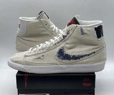 Nike Stranger Things X Blazer Mid QsUpside Down CJ6102-100 with Box and laces - Image 1 of 4
