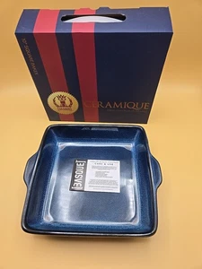Basque Ceramique Andalusian Blue Stoneware 10” Square Baker Casserole Dish - Picture 1 of 6