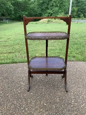 Mesa Bandeja Plegable Estilo Eduardiano Antiguo Años 40 Años 40 LEER Única Foto 1 de 4