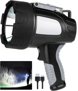 Rechargeable Spotlight Flashlights LED Super Bright Handheld 900,000 High Lumens - Picture 1 of 16