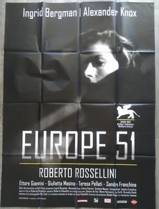 EUROPE 51/ROBERTO ROSSELLINI/INGRID BERGMAN/AFFICHE 120X160 CM/RESSORTIE 2021 - Picture 1 of 1