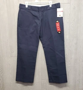 Dickies Pants Womens 12P Petite 774 Original Fit Straight Work 36x28 Blue NWT - Picture 1 of 13