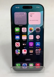 (SO4) Apple iPhone 16 Pro Black Titanium 128GB Unlocked 100% Battery Health - Zdjęcie 1 z 9