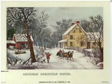 (6 x 8) Art Print CI4 Currier and Ives American Homestead Winter