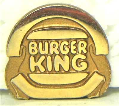 🍔👑 Burger King Co. logo emblem employee service award tie/lapel pin badge - Image 1 of 4