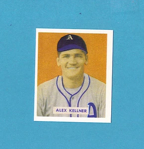 1949 Bowman Ristampa #222 Alex Kellner Card - Philadelphia Athletics - Foto 1 di 2