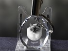 Ragdoll-Katze, Katze Kristall rund Schlüsselbund, Crystal Animals DE