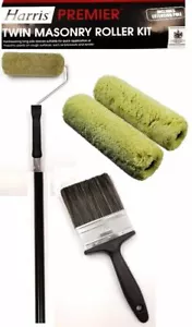 Harris 9" Masonry Extension Roller Exterior Brick Wall High Reach 4" Paint Brush - Picture 1 of 12