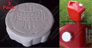 3-Pack BLITZ Gas Can CAPS ONLY Heavy Duty SAFETY GALLON LIDS Rubber Viton Gasket - Picture 1 of 10