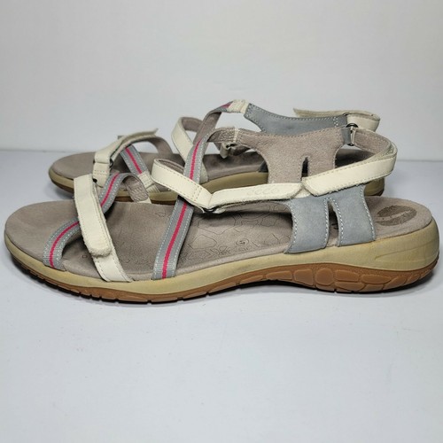 Ecco sandali donna grigio bianco cinturino pelle tg 41