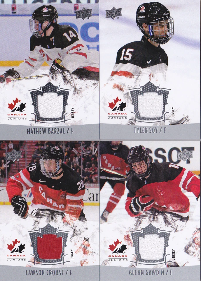 15-16 Team Canada Juniors Tyler Soy Jersey Upper Deck 2015 - Image 1 of 1