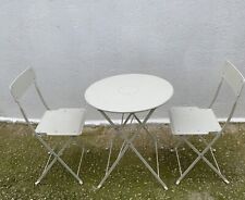 set tavolino da giardino/balcone con 2 sedie pieghevoli