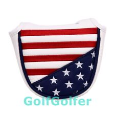 USA Stars and Strips Golf Mallet Putter Club Head Cover with Magnetic Closure