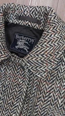 Abrigo vintage de lana de tweed irlandés Burberry multicolor talla 14 para mujer  Foto 1 de 4