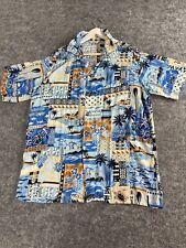 Aremar Vintage Hawaiian Shirt Mens Extra Large Dominican Republic Palms N146