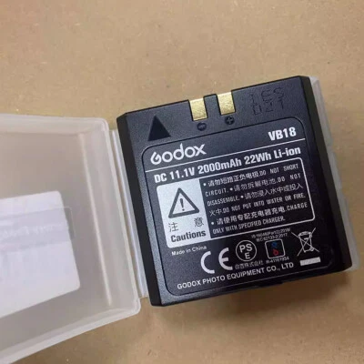 VB18 11.1V 2000mAh Battery For Godox V860II-C V860II-S V860II-N V850II Flash - Image 1 of 3