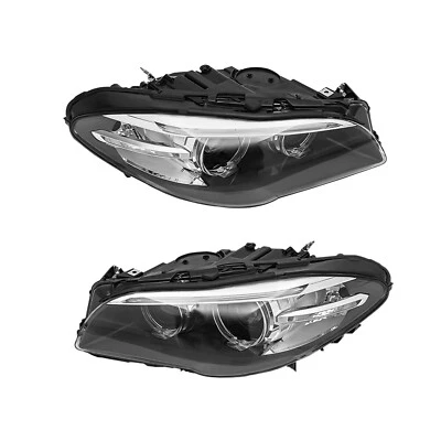 Pair Headlight For 2014 2015 2016 2017 BMW 5 series F10 550i 535i 528i Xenon HID - Image 1 of 4