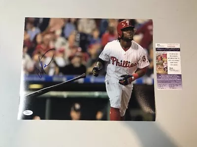 Odubel Herrera Autograph Signed Phillies 11x14 Photo JSA - Image 1 of 4