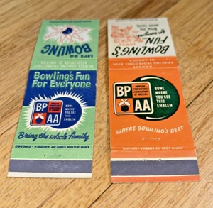 2- Old Matchbook Covers  BOWLING PROPRIETORS ASSOCIATION OF AMERICA - Picture 1 of 3