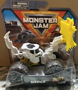 NEW Monster Jam Truck Dirt Squad - Wedge 1/64 Spin Master White/Yellow 2022 - Picture 1 of 3