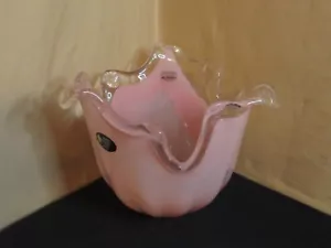 Murano Art Glass Bowl Flower Buds, Vase Large 10"X8" - Picture 1 of 7