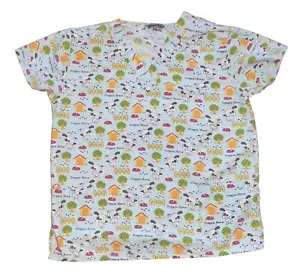 Dog V Neck Scrub Top Medical Vet Size Large Unisex - Picture 1 of 9