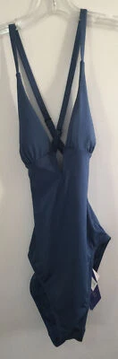 Neu mit Etikett Heidi Klum Coco azurblau Einteiler Badeanzug Größe 6 - Bild 1 von 4