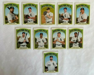 White Sox 2021 Topps Heritage High Number Master Team Set 501-725 w/SP 10 cards