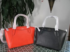 NWT Kate Spade Pebble Leather Monica Satchel Handbag Crossbody Bag 