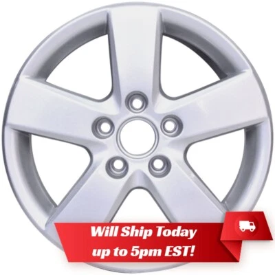 Nueva llanta de aleación de 16" plateada de 5 radios para VW Volkswagen Jetta 2008-2010 - 69872 Foto 1 de 4