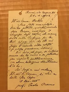 Cartolina autografa di Paolo Orano - Picture 1 of 1