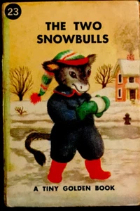 TWO SNOWBULLS ~ Dorothy Kunhardt ~1940’s Children's TINY Little Golden Book - Picture 1 of 6