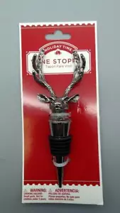 Neu Holiday Time Weinstopfen - Hirsch Reh Rentierkopf 2021 Jagdflasche Neu mit Etikett - Bild 1 von 1