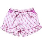 Fashion Nova | Womens Size S Pink Logo Satin Lace Pajama Shorts