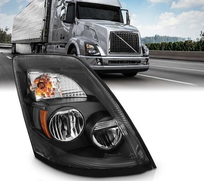 Faros LED negros 6000K solo lado del pasajero para Volvo VNX VNL 2004-2017 Foto 1 de 4