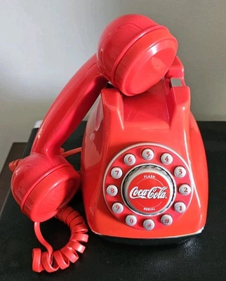 Coca-Cola RED Landline Telephone Push Button Phone 2003 Vintage - Image 1 of 4