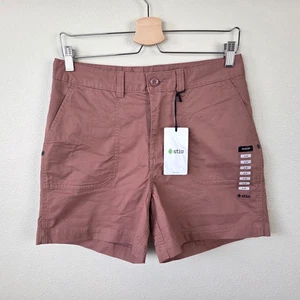 Stio Womens Shorts Size 6 Rivet Twill 5" Stretch Organic Cotton Brown Root NEW - Picture 1 of 9