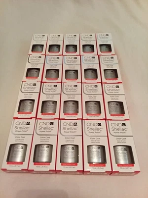 CND Shellac Power Esmalte Plata Cromo Lote de 20 Esmaltes de Uñas Nuevos Gran Lote Foto 1 de 4