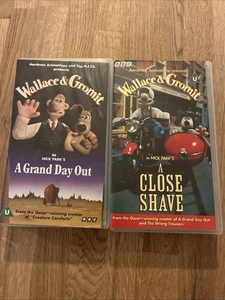 Wallace & Gromit VHS Movies A Grand Day Out & A Close Shave - Picture 1 of 7